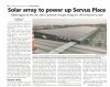 Solar Array to Power up Servus Place